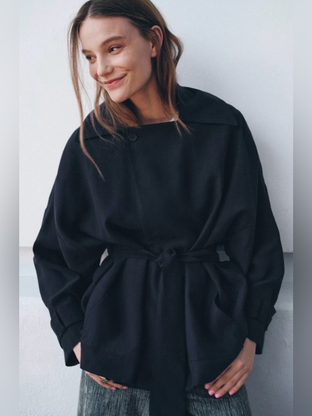 Zara short flowy trench coach ZW Collection